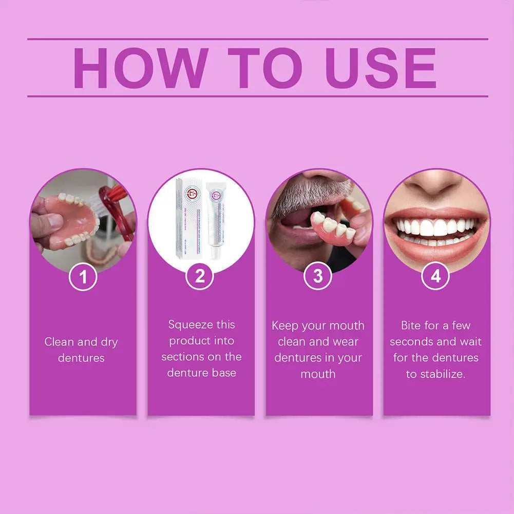 Cushion Grip Thermoplastic Denture Adhesive Improves Denture Fit Comfort & Stability Non-Glue Adhesive Hold Denture Adhesive