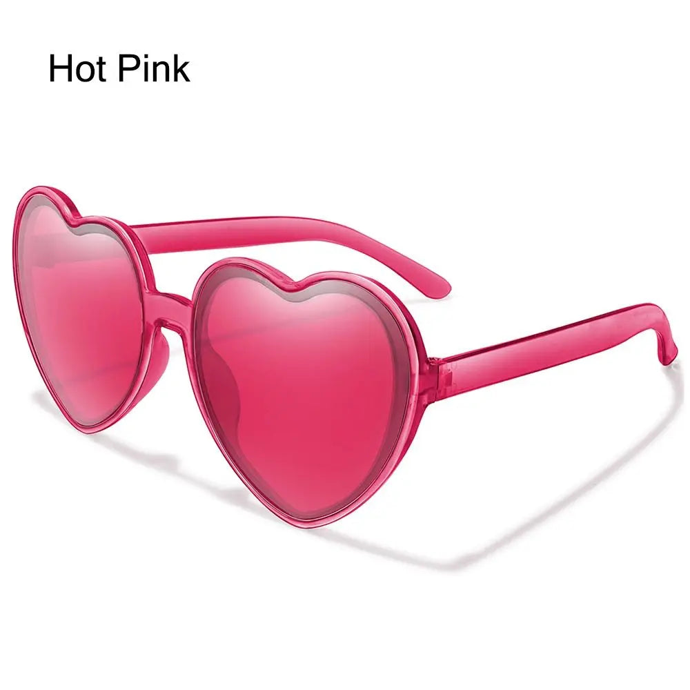 Trendy Cosplay Party Glasses Eyewear Heart-Shaped Sunglasses UV400 Protection Heart Sunglasses for Women Clout Goggle