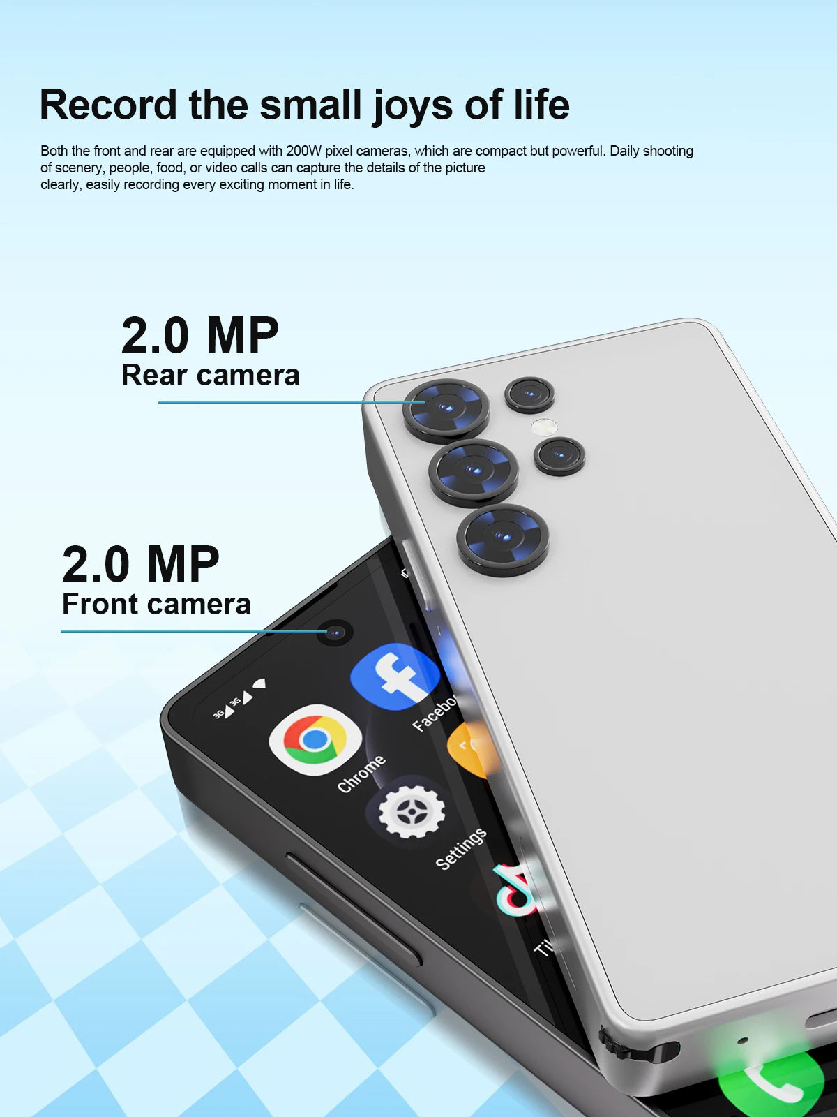 SERVO Mini Smartphone Android 8.1 Built in Stylus 4" Display 16GB ROM Face Unlock GPS WIFI Play Store 3G WCDMA Tiny Mobile Phone