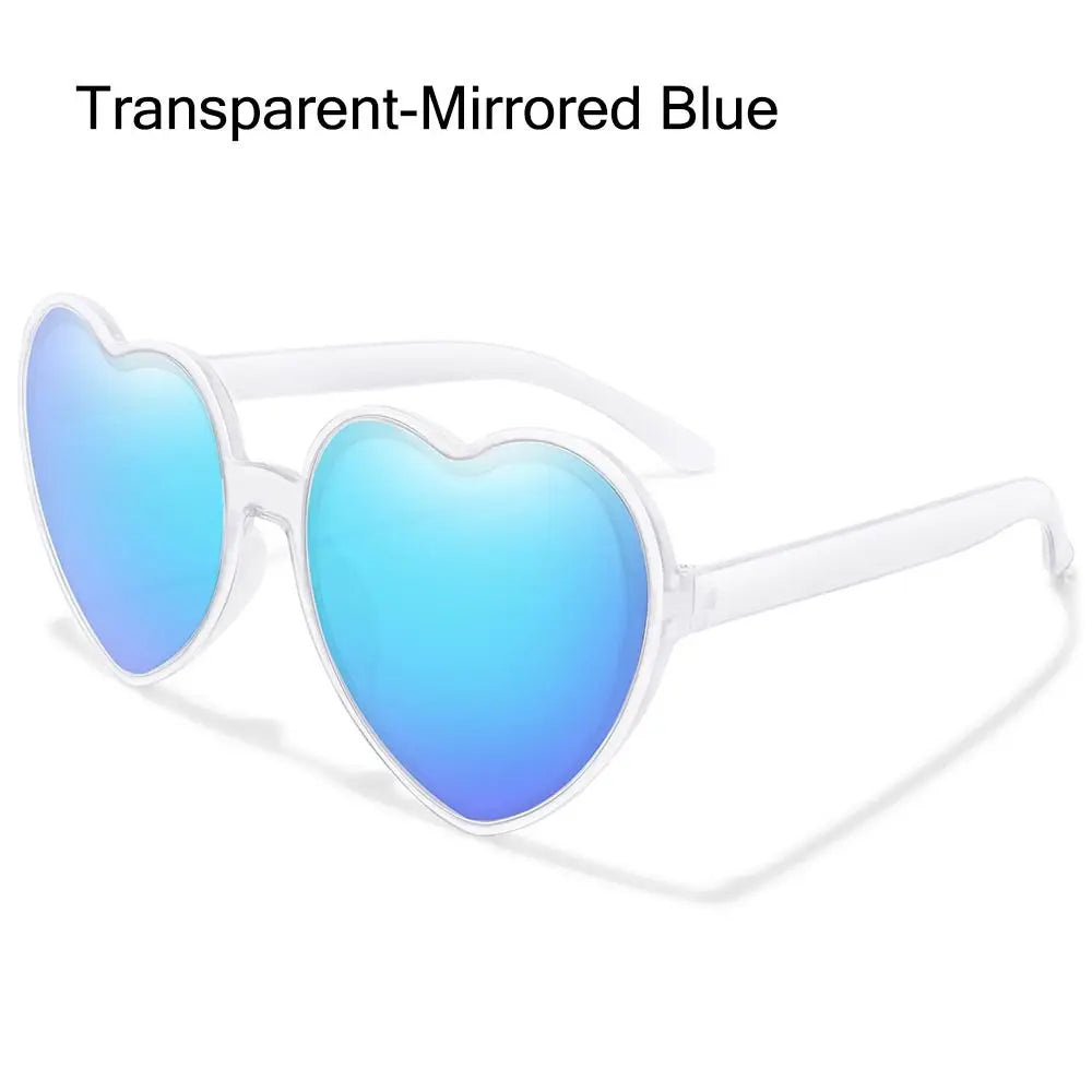 Trendy Cosplay Party Glasses Eyewear Heart-Shaped Sunglasses UV400 Protection Heart Sunglasses for Women Clout Goggle