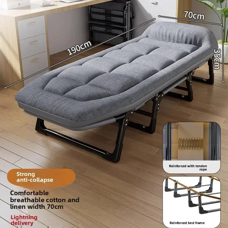 Household GoodsLunch Break Folding Bed Office Single Recliner Portable Hospital Escort March Dual-purpose Nap Bed