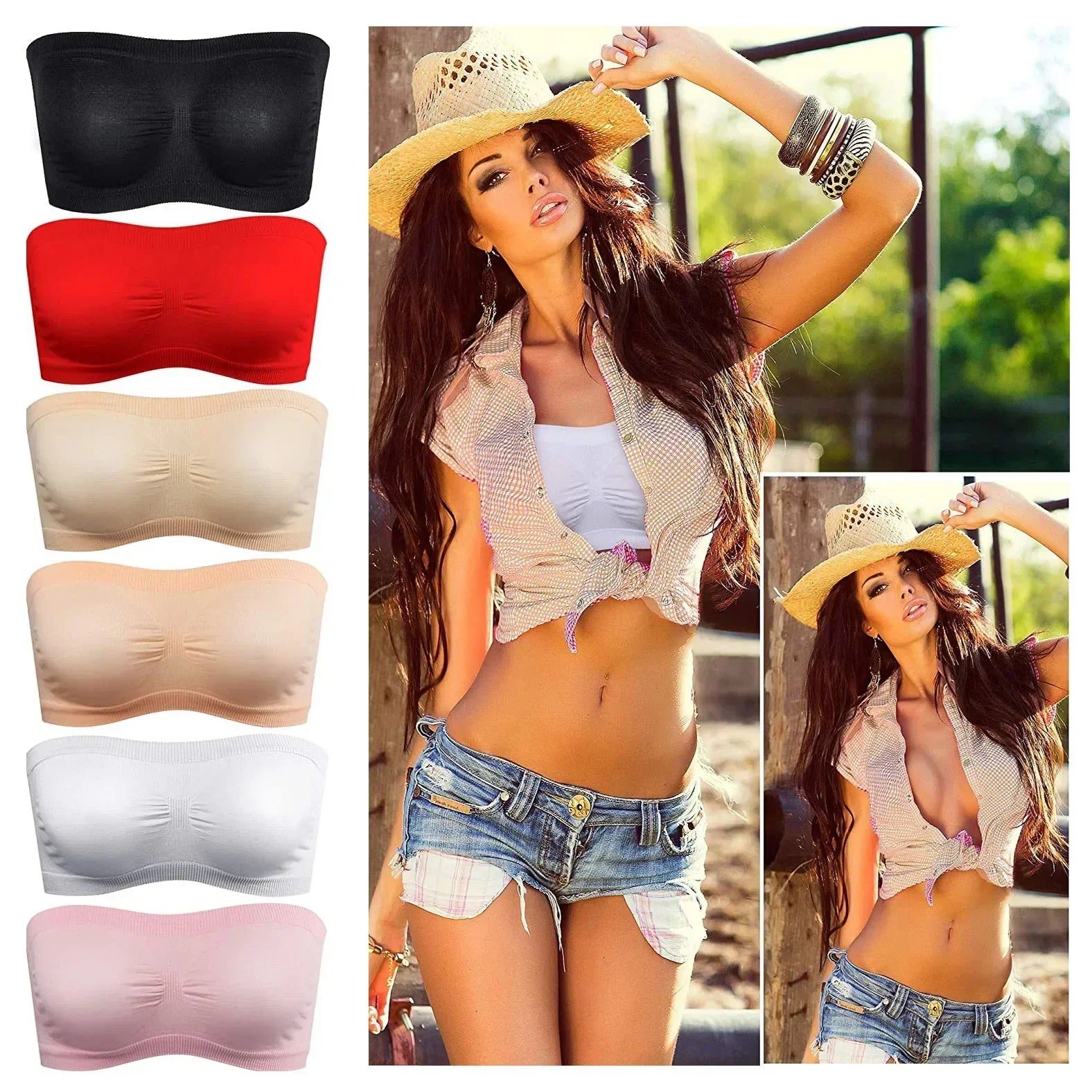Invisible Women Breathable Mesh Tube Bra Seamless High Elastic Wrapped Sexy Strapless Chest Wraps Tube Tops Pregnant Mothers Bra