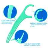 100pcs Mint Flavor Dental Floss Safe High-Grade Toothpick Stick Picks Plastic Toothpicks Ultrathin Peppermint Flavor Teeth Floss