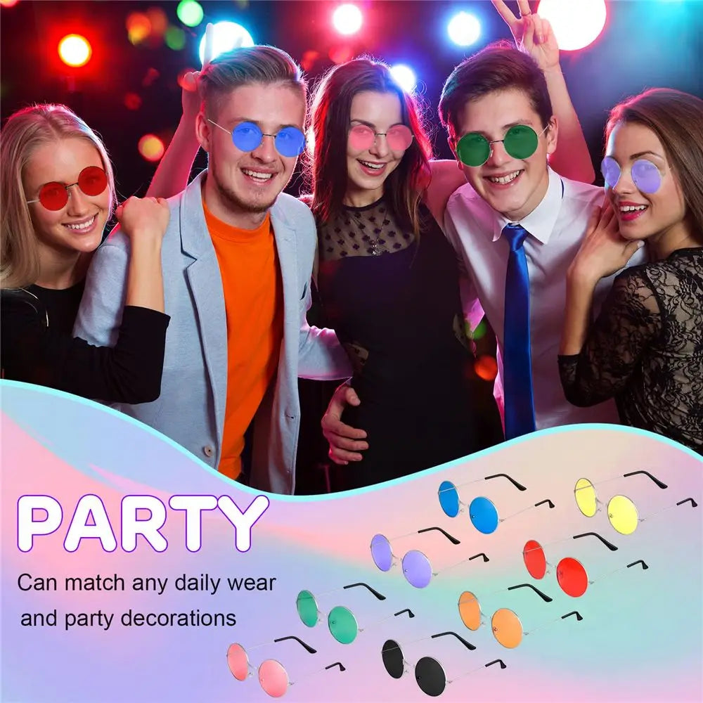 Fashion Party Hippie Round Sunglasses Metal Sunglasses Circle Glasses Eyewear