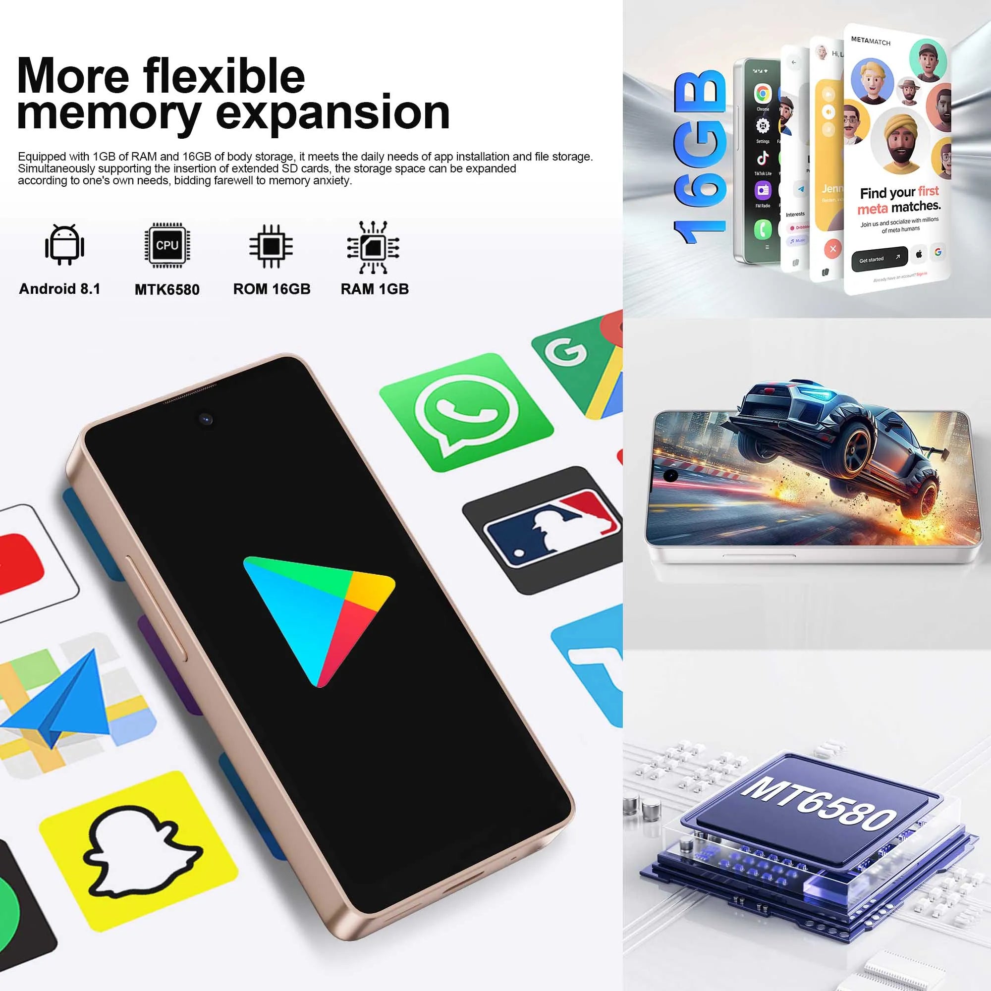 SERVO Mini Smartphone Android 8.1 Built in Stylus 4" Display 16GB ROM Face Unlock GPS WIFI Play Store 3G WCDMA Tiny Mobile Phone