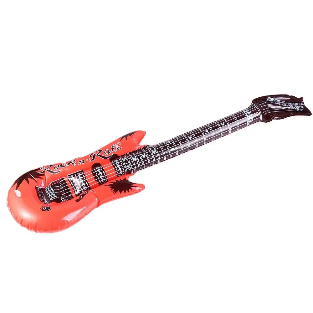 PVC Inflatable Musical Instrument Toys Random Color Inflatable Inflatable Guitar Balloon Creative Decorative