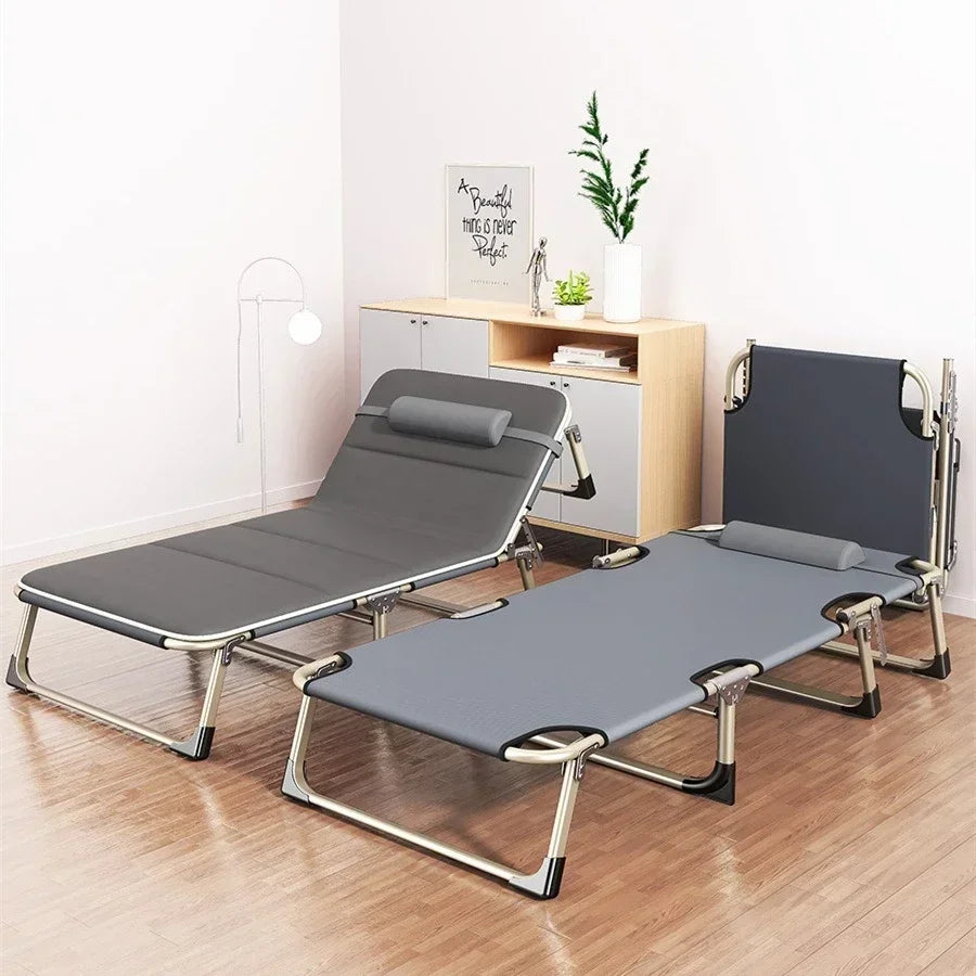 Household Goods Lounge Chair, Outdoor Camping, Simple Folding Bed,  Single Bed, Office Nap, Nap Bed, Marching Bed