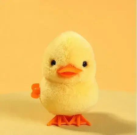 Little Duck Wind Up Toys Yellow Jumping Chick Cute Plush Simulation Educational Walking Chicken Interesting Toy For Kids