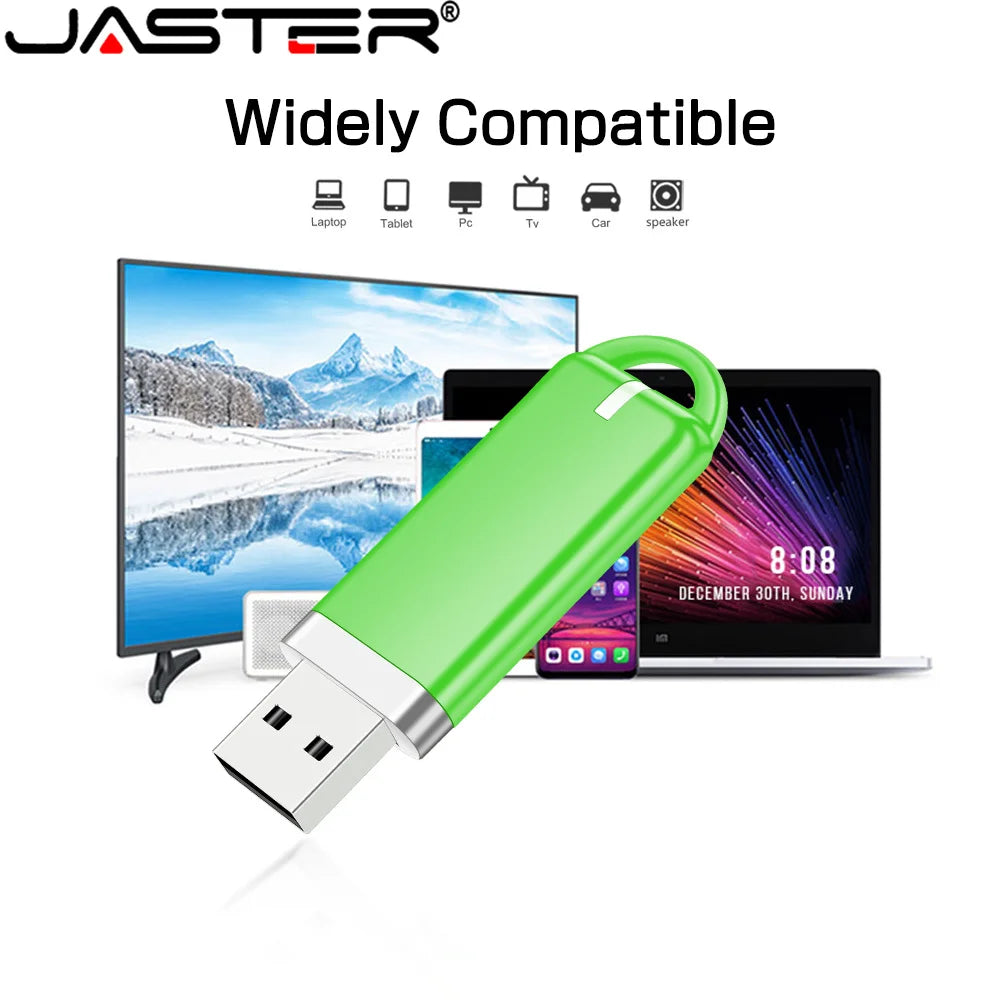 JASTER USB Flash Drives 2.0 Plastics Mini Pen Drive 128MB 4GB 8GB 16GB 32GB 64GB 128GB Commercial Affairs USB Memory Stick Gifts