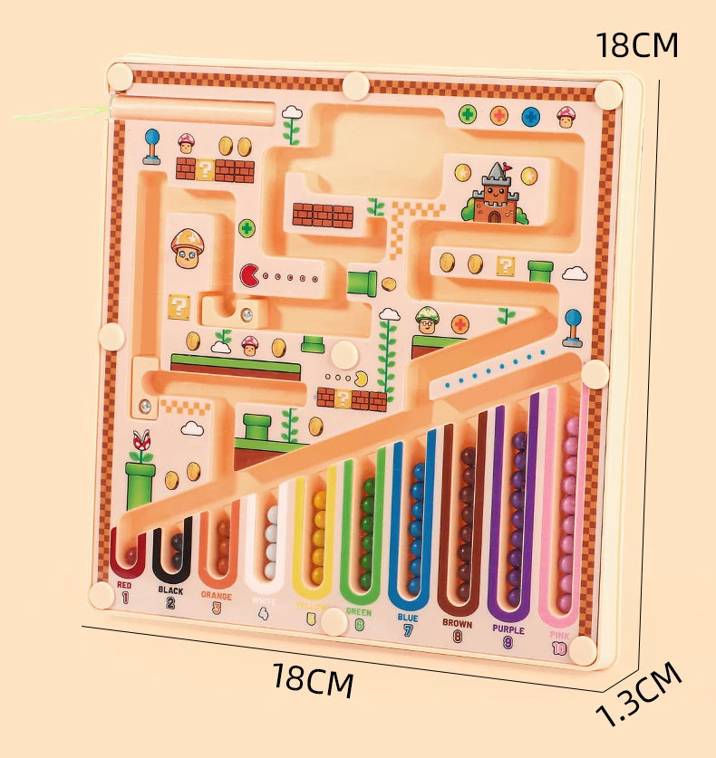 Magnetic Wooden Maze Learning Board