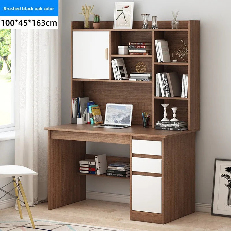 Precise Desk Home Modern Simple Bookshelf Integrated Student Bedroom Learning to Write With Drawing Desk Office Computer Desk