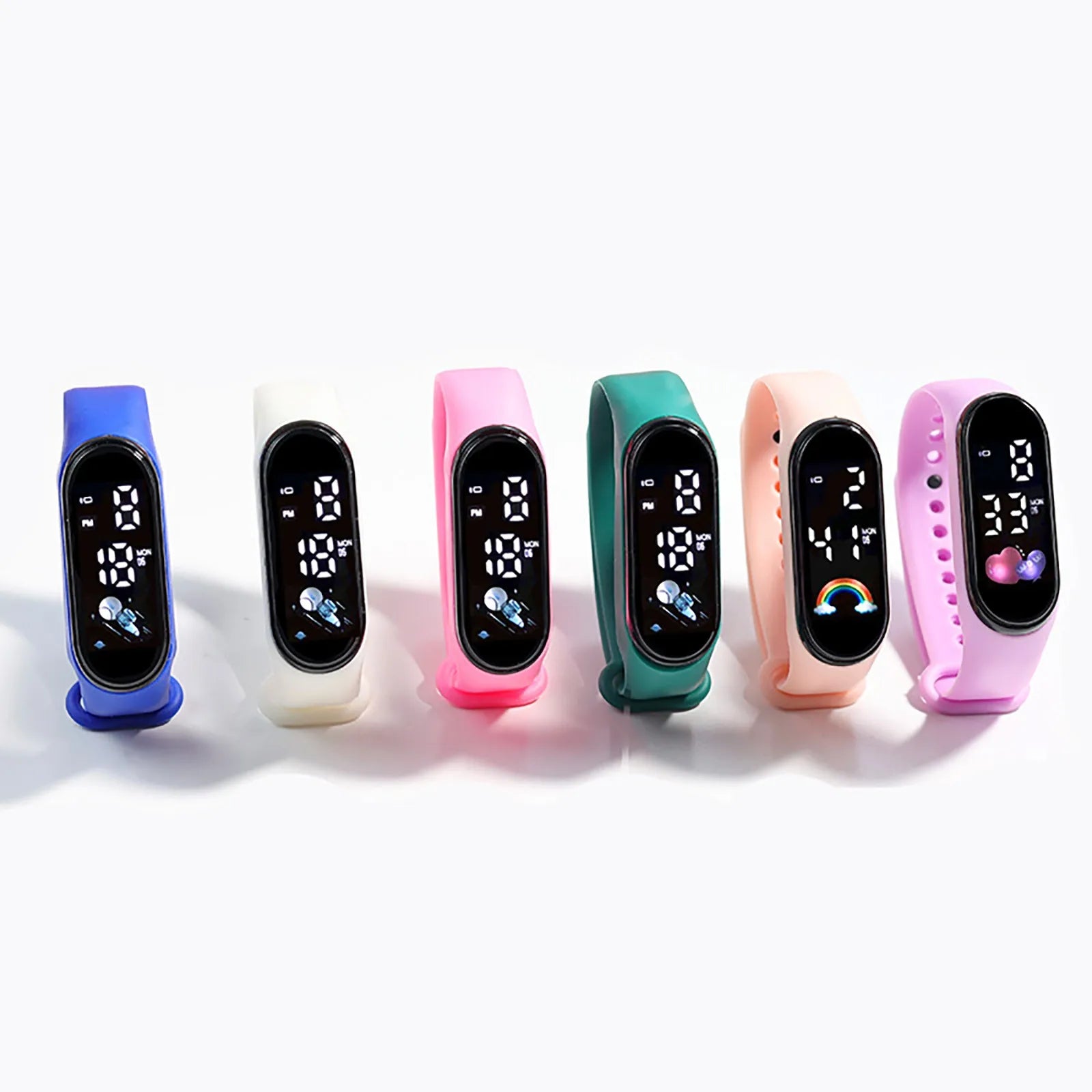Children'S Smart Sports Watch Outdoor Electronic Fitness Smart Silicone Bracelet Children'S Waterproof Multifunctional Watch