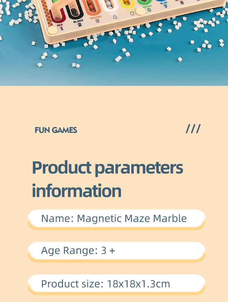 Magnetic Wooden Maze Learning Board