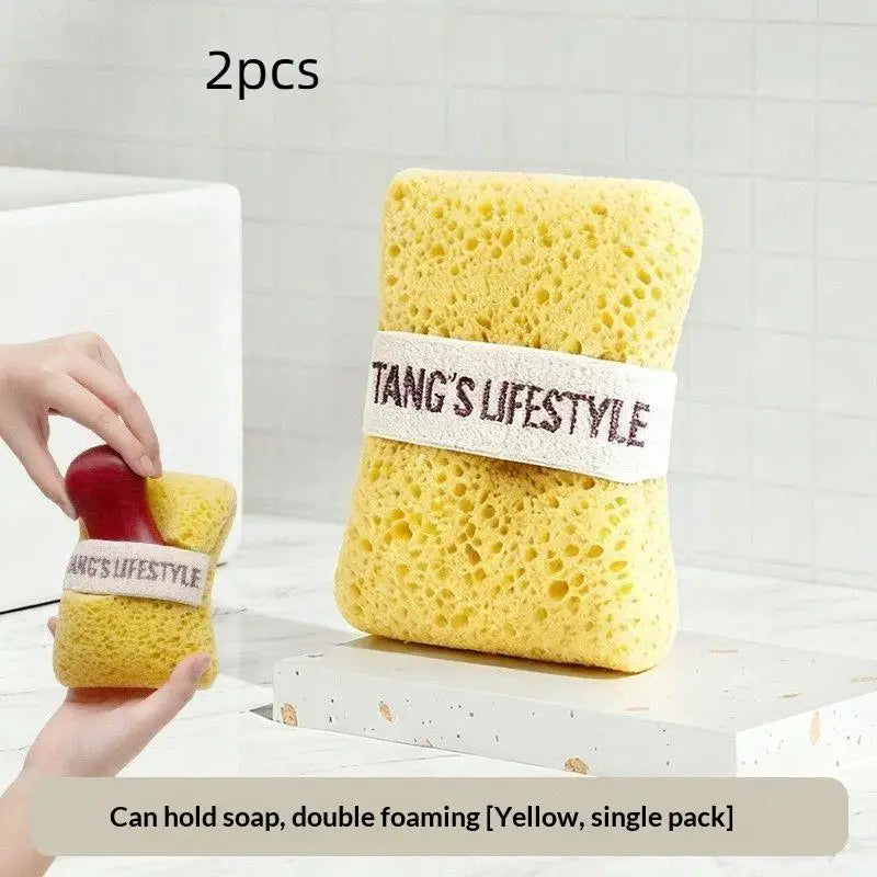 Ultra Soft Bath Sponge With Non-Slip Cotton Strap Rich Foaming Body Scrubber Multi-use Shower Exfoliating Body Cleansing Tool{S}