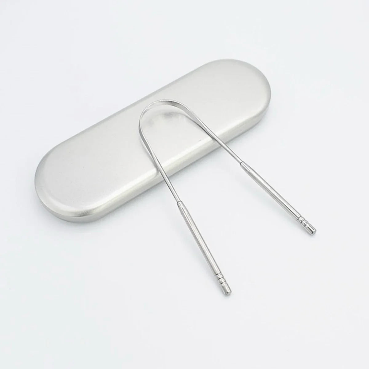 1/2/3/4pcs Tongue Scrapers for Adults Tough Metal Tongue Cleaner w/Storage Case Stainless Steel Tongue Scrubber for Fresh Breath