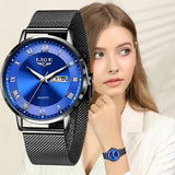 LIGE New Creative Ladies Watches Fashion Waterproof Quartz Watch For Women Casual Sport Bracelet Watch Female Relogio Feminino
