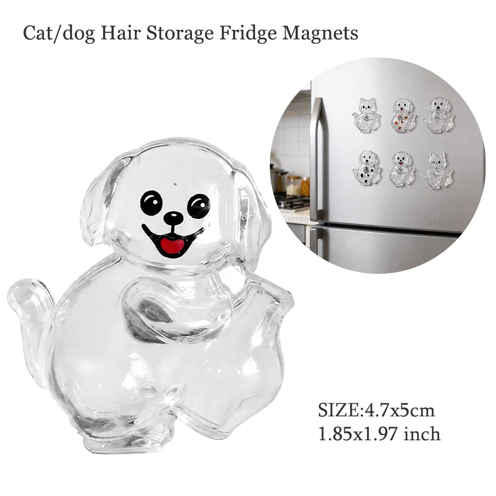Creative Cat Hair Storage Capsule Transparent Cute Cat/Dog Charm Resin Pendant With Key Ring for Pet Lover DIY Memorial Keychain