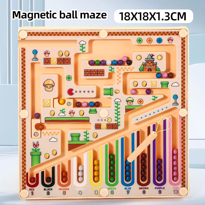 Magnetic Wooden Maze Learning Board