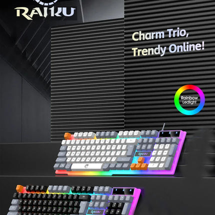 T26 Three-Tone Wired Keyboard & Mouse Combo