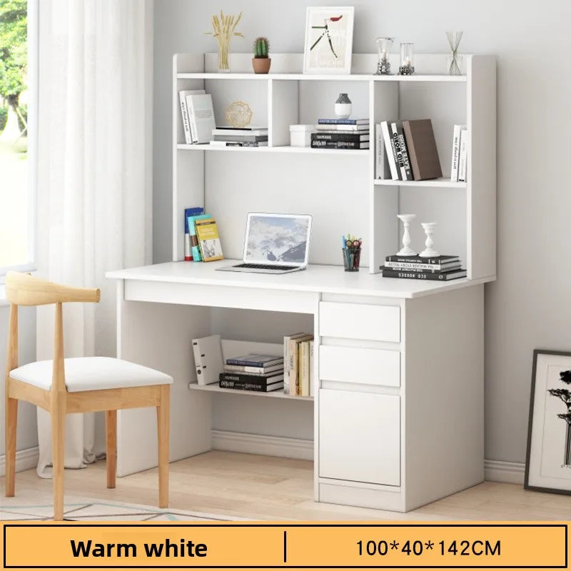 Precise Desk Home Modern Simple Bookshelf Integrated Student Bedroom Learning to Write With Drawing Desk Office Computer Desk