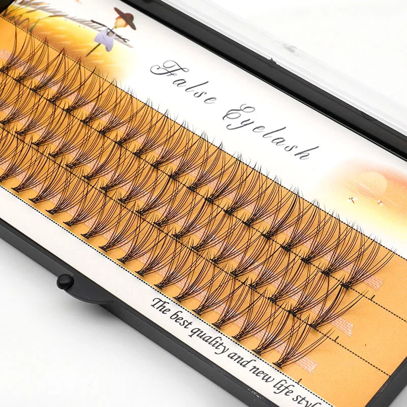 60 bundles/box individual lashes, 10D 0.07/0.1thick clusters eyelash extension, natural false eyelashes, makeup lashes wholesale