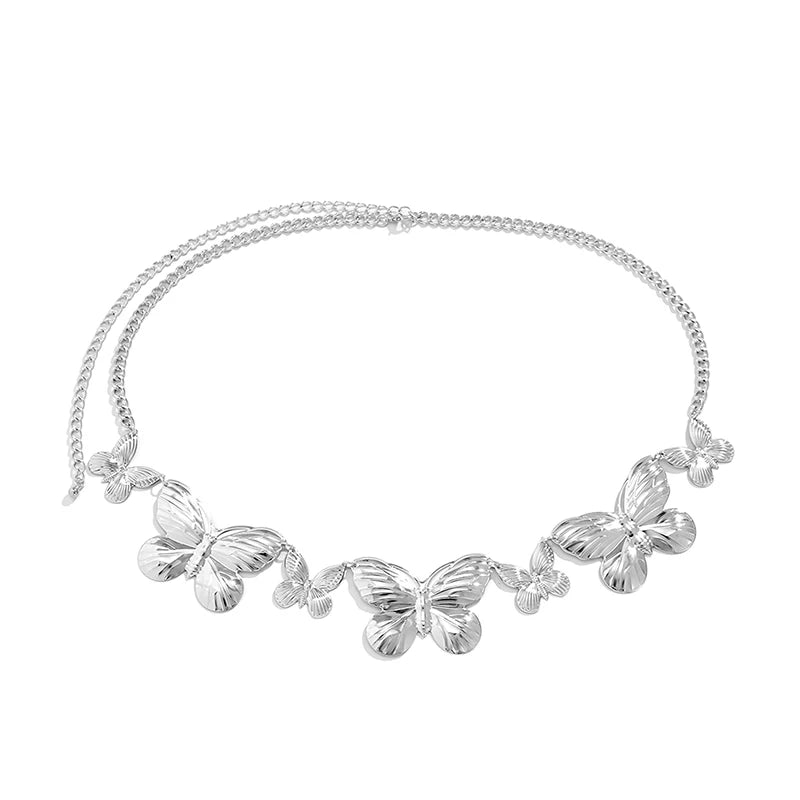 Retro Versatile Ethnic Style Metal Bohemian Waist Chain Belt For Women Fashion Sweater Chain Waist Seal Body Decor Accessories