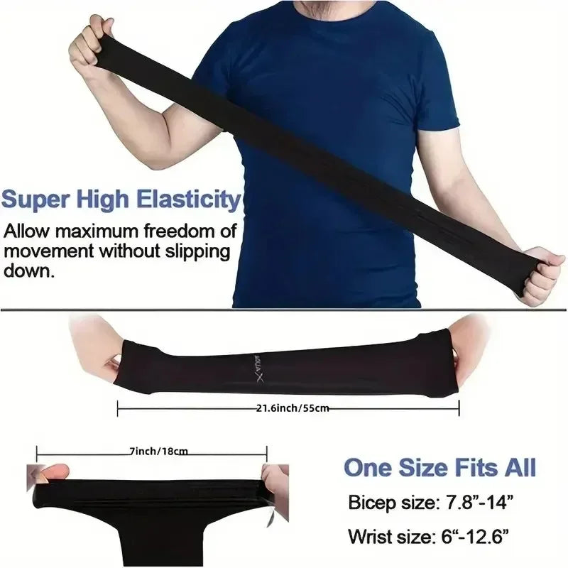 Breathable Sun Protection Sleeves - Cooling, UV Protection For Driving, Golfing, Fishing, Cycling, Hiking & Doing Sports