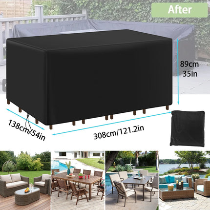 200 Sizes Outdoor Furniture Cover UV Protection Terrace Garden Chair Dust Cover Table Protector