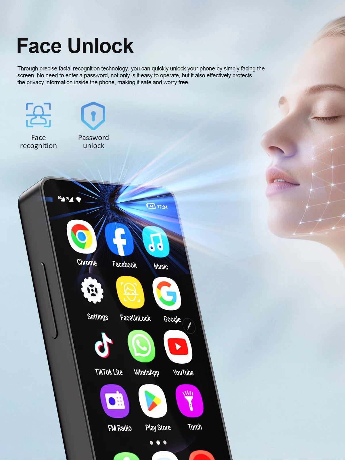 SERVO Mini Smartphone Android 8.1 Built in Stylus 4" Display 16GB ROM Face Unlock GPS WIFI Play Store 3G WCDMA Tiny Mobile Phone