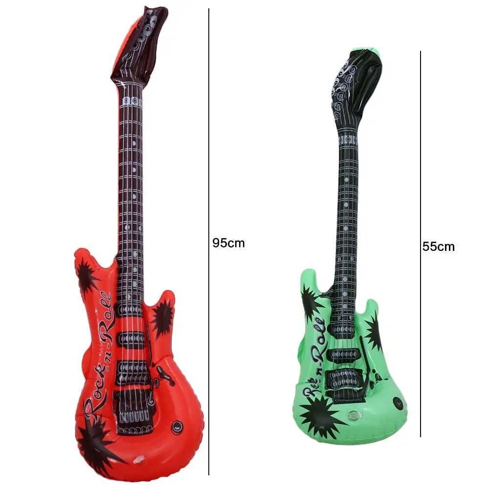 PVC Inflatable Musical Instrument Toys Random Color Inflatable Inflatable Guitar Balloon Creative Decorative