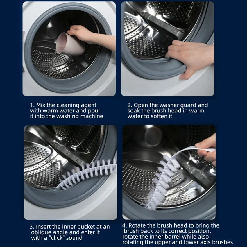 Long-handle washing machine cleaning brush, washing drum inner cleaning tool - 2025 hot sale