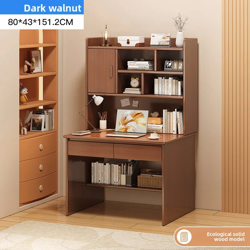 Precise Desk Home Modern Simple Bookshelf Integrated Student Bedroom Learning to Write With Drawing Desk Office Computer Desk