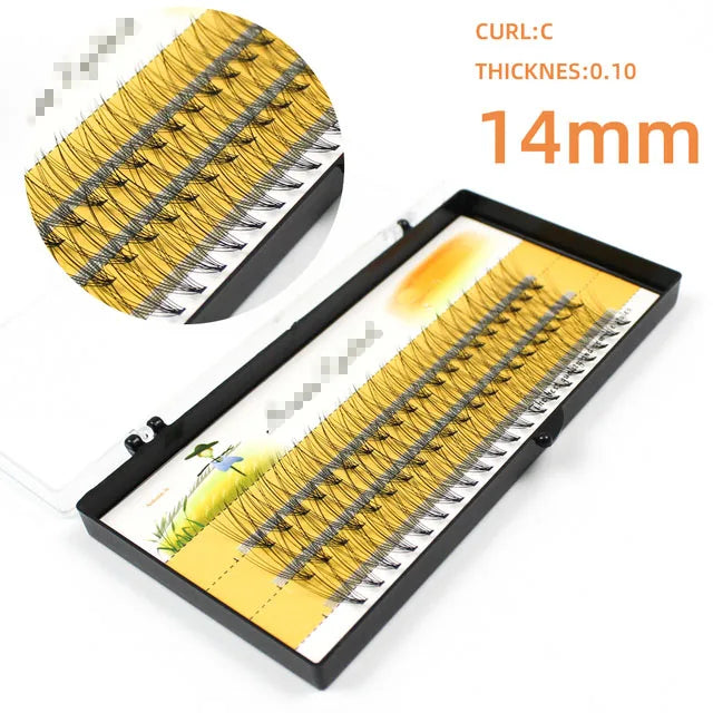 60 bundles/box individual lashes, 10D 0.07/0.1thick clusters eyelash extension, natural false eyelashes, makeup lashes wholesale