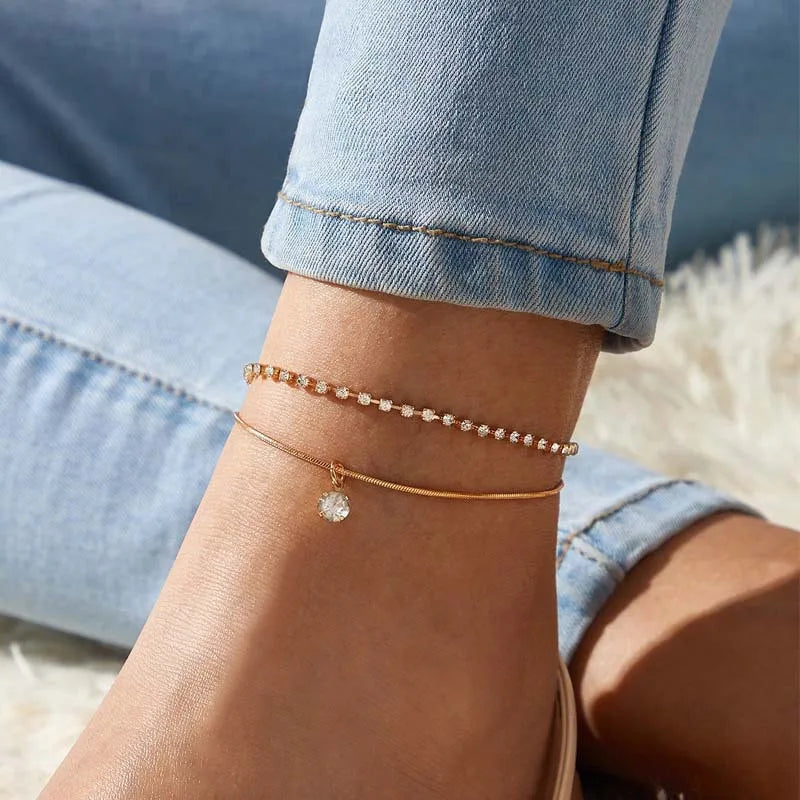Modyle Fine Sexy Anklet Ankle Bracelet Cheville Barefoot Sandals Foot Jewelry Leg Chain On Foot Pulsera Tobillo For Women