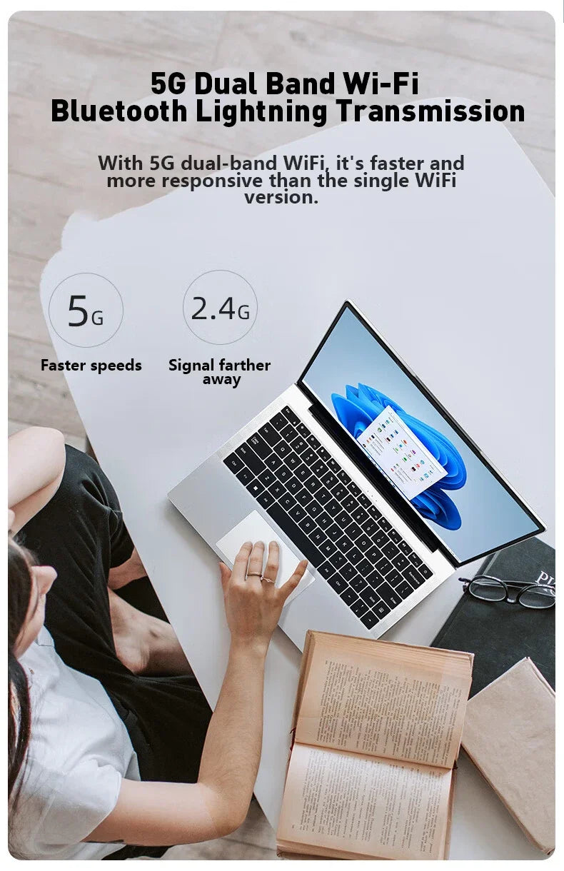2026 New 14.1" Slim Laptop Intel i7-8650U Win11 Pro 32GB RAM 2TB M.2 SSD For Office & Study Use
