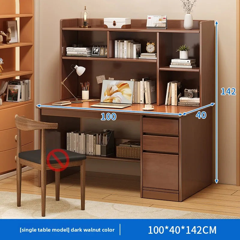 Precise Desk Home Modern Simple Bookshelf Integrated Student Bedroom Learning to Write With Drawing Desk Office Computer Desk