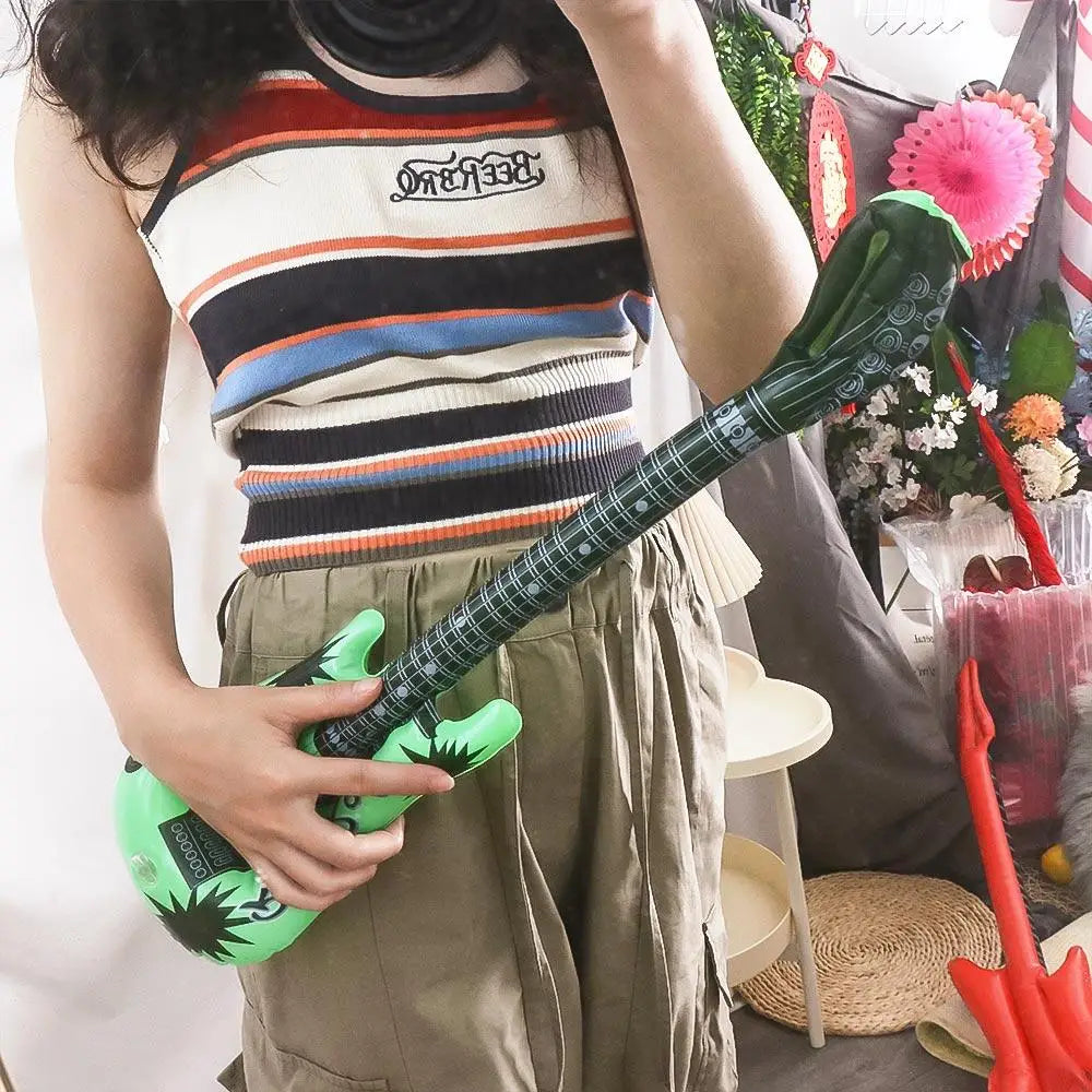 PVC Inflatable Musical Instrument Toys Random Color Inflatable Inflatable Guitar Balloon Creative Decorative