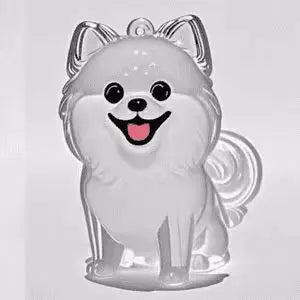Creative Cat Hair Storage Capsule Transparent Cute Cat/Dog Charm Resin Pendant With Key Ring for Pet Lover DIY Memorial Keychain
