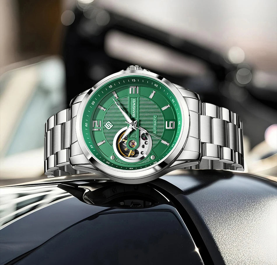 LIGE Fashion Luxury Mechanical Wristwatches Business Automatic Movement Hollow Waterproof Classic Casual Man Watch Reloj Hombre