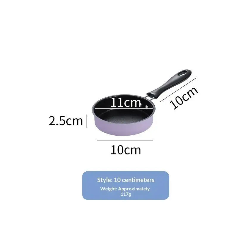 Portable Omelette Pan Mini Nonstick Cast Iron Skillet With Handle For Induction & Gas Cooktops Children Breakfast Pot【Homeclub】