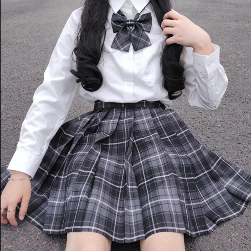 ZOKI Plaid Women Pleated Skirt Bow Knot Summer High Waist Preppy Girls Dance Mini Skirt Cute A Line Harajuku Sexy Japan Faldas