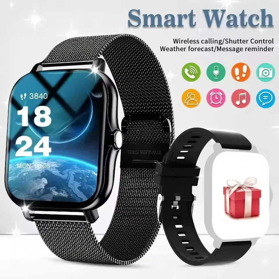 2026 Smart Watch Android IOS Phone 1.83 Inch Color Screen Bluetooth Answer Call Fitness Watches Tracker Smartwatch Women Men New