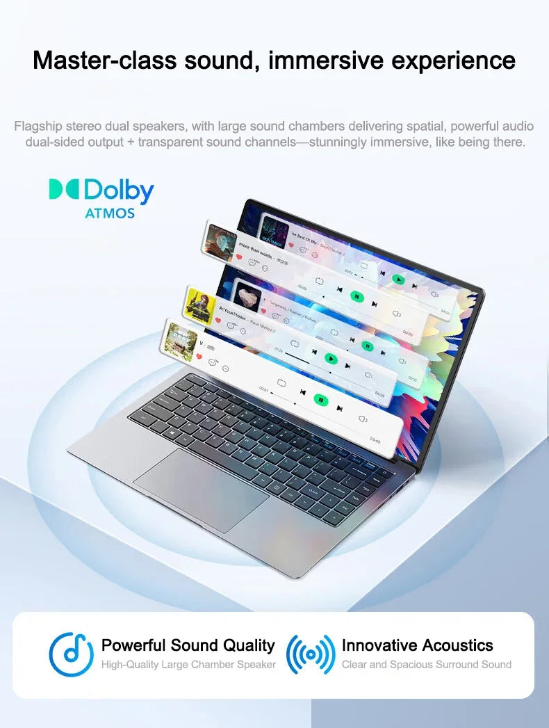 2026 New 14.1" Slim Laptop Intel i7-8650U Win11 Pro 32GB RAM 2TB M.2 SSD For Office & Study Use