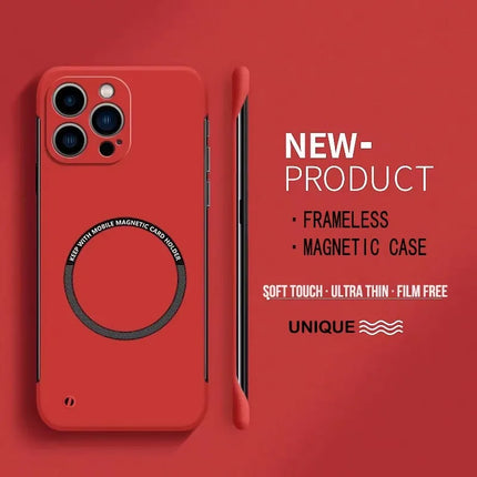 Iphone Ultra Thin Hard PC Magnetic Frameless for all iphone Case with Magsafe