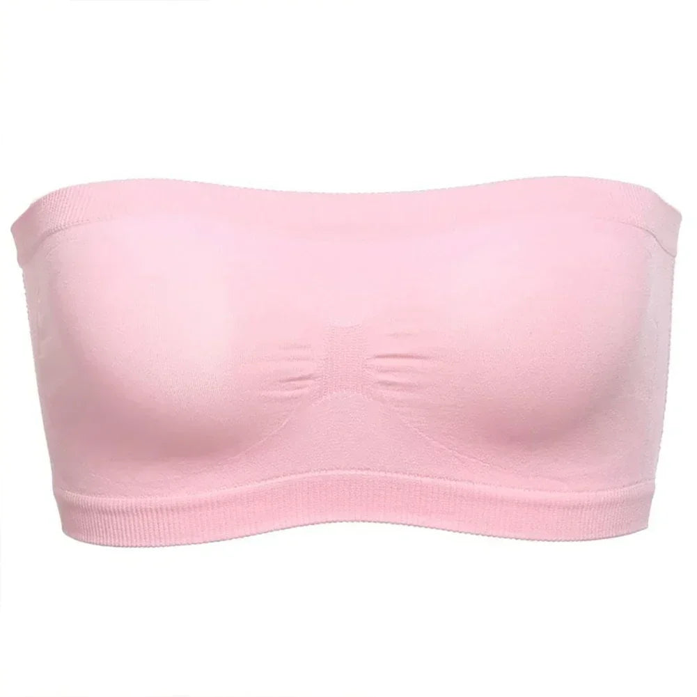 Invisible Women Breathable Mesh Tube Bra Seamless High Elastic Wrapped Sexy Strapless Chest Wraps Tube Tops Pregnant Mothers Bra