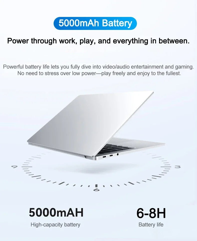 2026 New 14.1" Slim Laptop Intel i7-8650U Win11 Pro 32GB RAM 2TB M.2 SSD For Office & Study Use