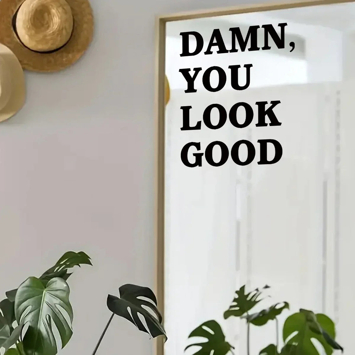 1Pc Encouraging Text Wall Mirror Sticker Furniture Home Decor Accessories Living Room Kids Room Decoration Bedroom Wall Decals