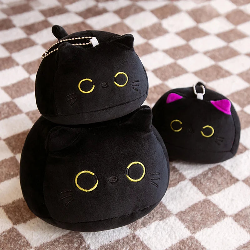 Cartoon Black Cat Plush Toy Animal Girl Dormitory Sleeping Plush Toy Pillow Office Home Sofa Cushion