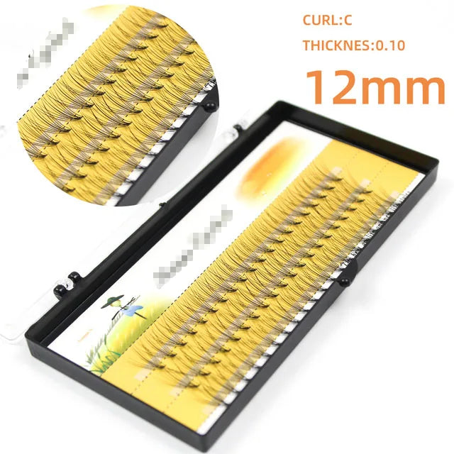 60 bundles/box individual lashes, 10D 0.07/0.1thick clusters eyelash extension, natural false eyelashes, makeup lashes wholesale