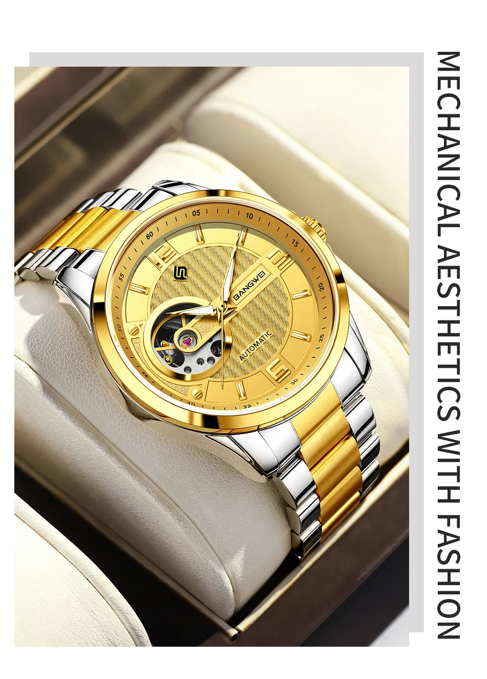 LIGE Fashion Luxury Mechanical Wristwatches Business Automatic Movement Hollow Waterproof Classic Casual Man Watch Reloj Hombre
